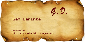 Gam Darinka névjegykártya